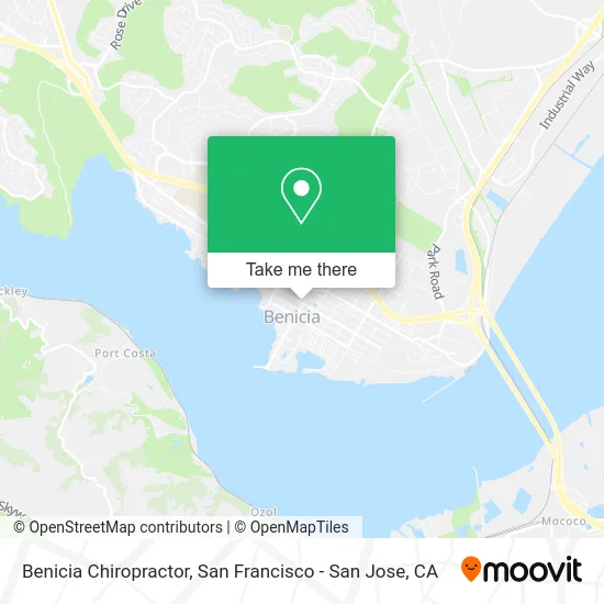 Benicia Chiropractor map