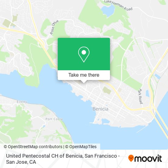 United Pentecostal CH of Benicia map