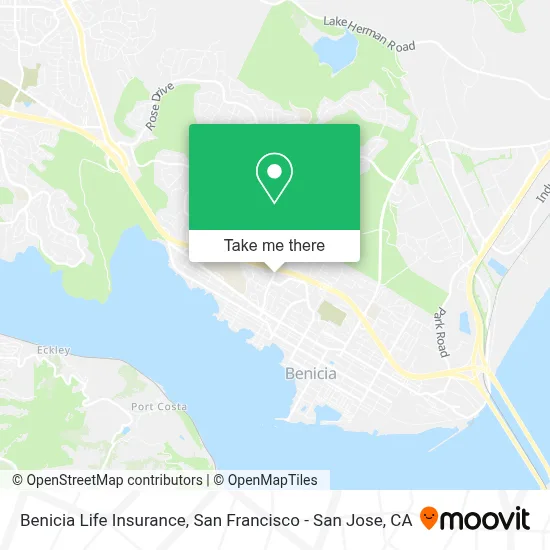 Benicia Life Insurance map