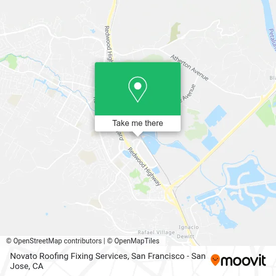 Novato Roofing Fixing Services map