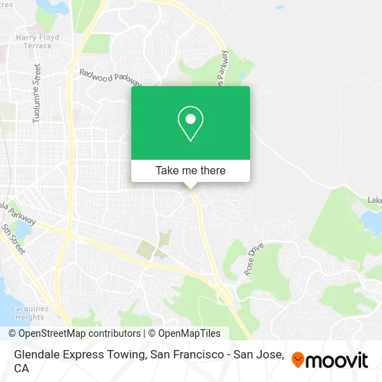Glendale Express Towing map