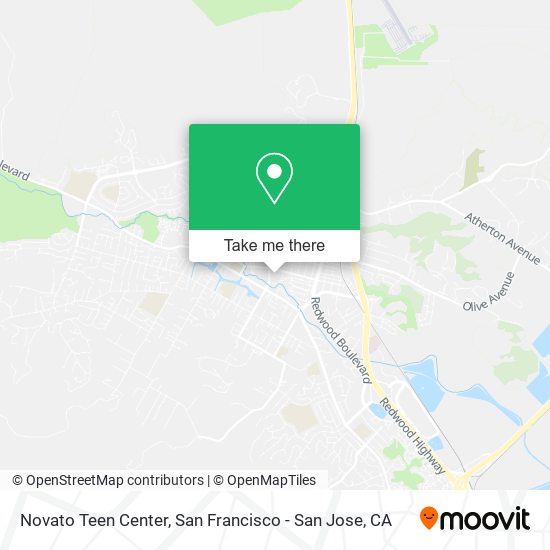 Mapa de Novato Teen Center