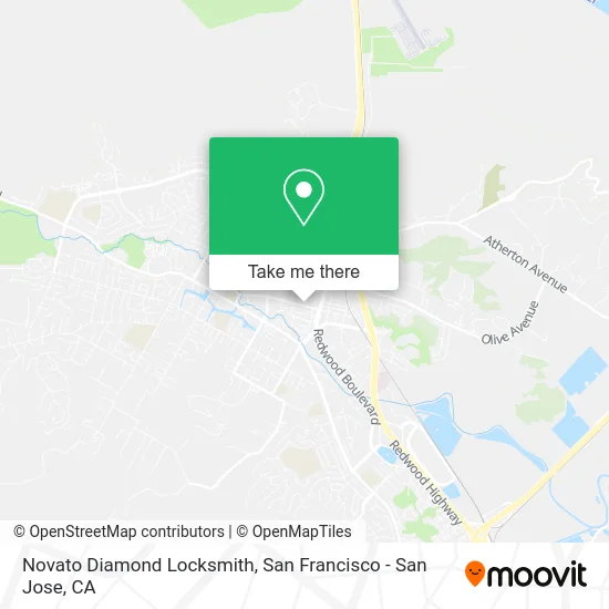 Novato Diamond Locksmith map