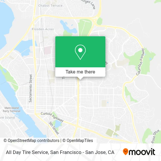 All Day Tire Service map