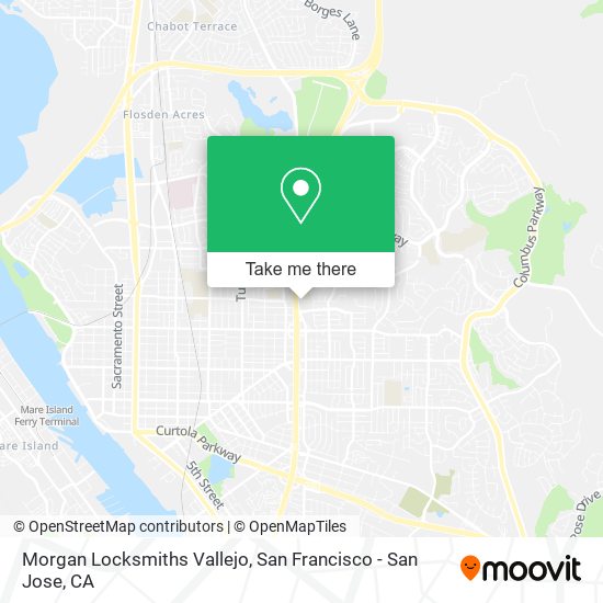 Mapa de Morgan Locksmiths Vallejo