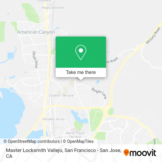 Master Locksmith Vallejo map