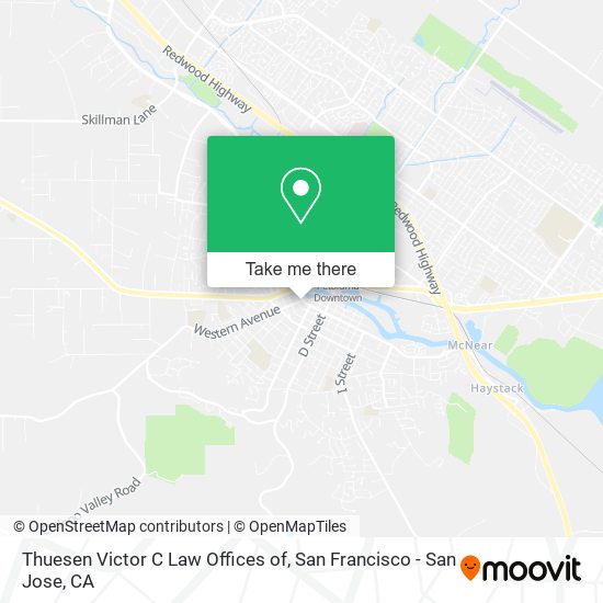 Thuesen Victor C Law Offices of map