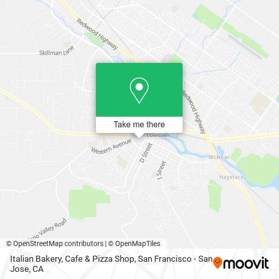 Italian Bakery, Cafe & Pizza Shop map