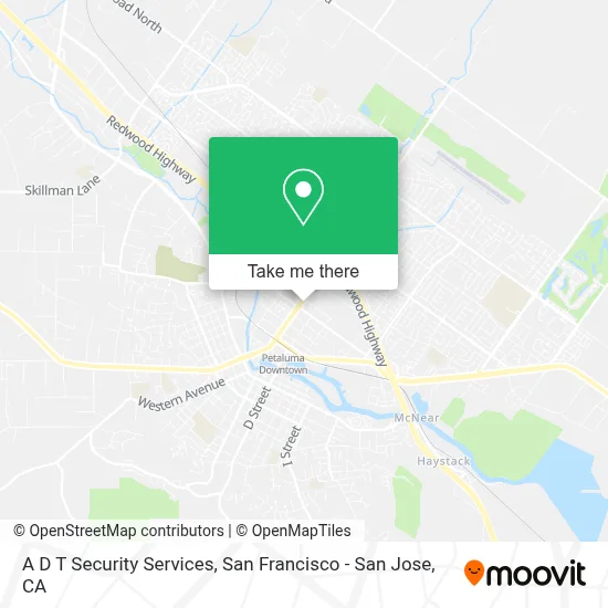 A D T Security Services map