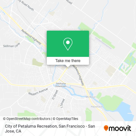 City of Petaluma Recreation map