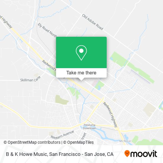 Mapa de B & K Howe Music