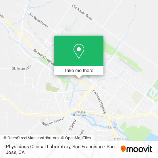 Mapa de Physicians Clinical Laboratory