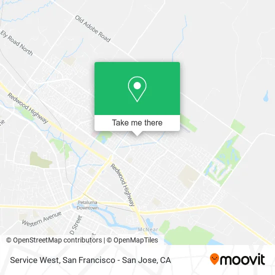 Mapa de Service West