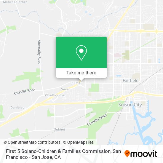 First 5 Solano-Children & Families Commission map