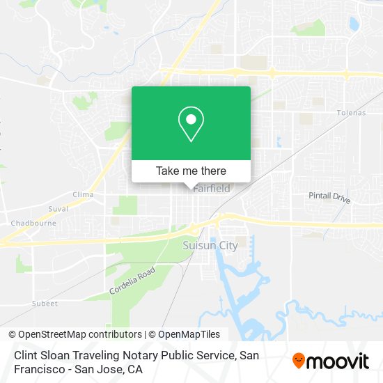 Mapa de Clint Sloan Traveling Notary Public Service