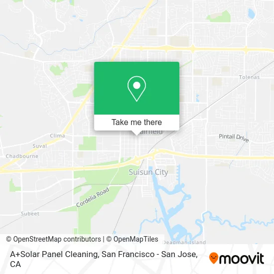 A+Solar Panel Cleaning map