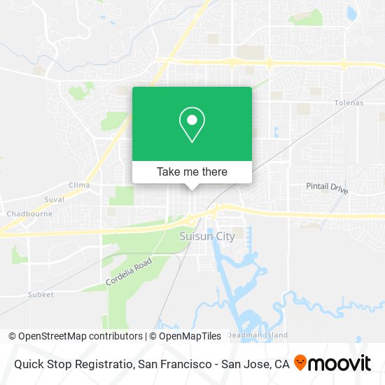 Mapa de Quick Stop Registratio