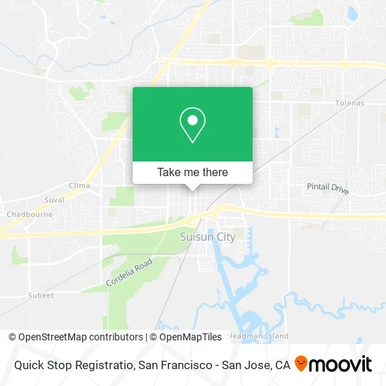 Mapa de Quick Stop Registratio