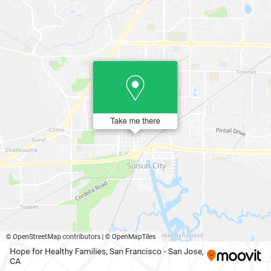 Hope for Healthy Families map