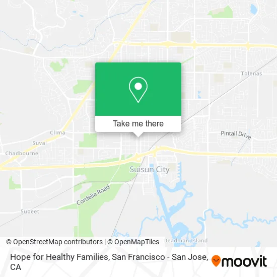 Mapa de Hope for Healthy Families