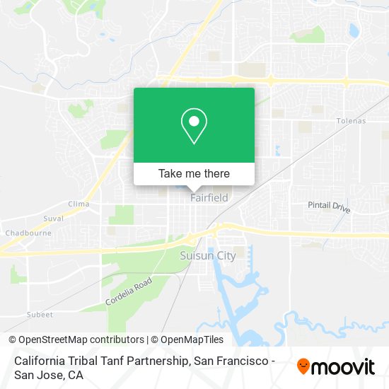 Mapa de California Tribal Tanf Partnership