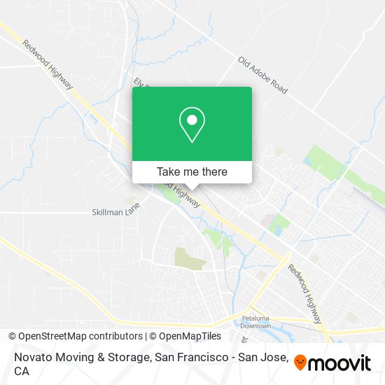 Novato Moving & Storage map