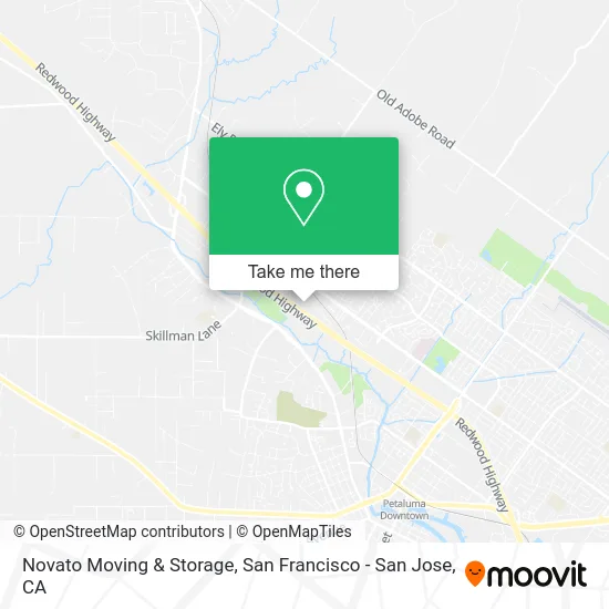 Novato Moving & Storage map