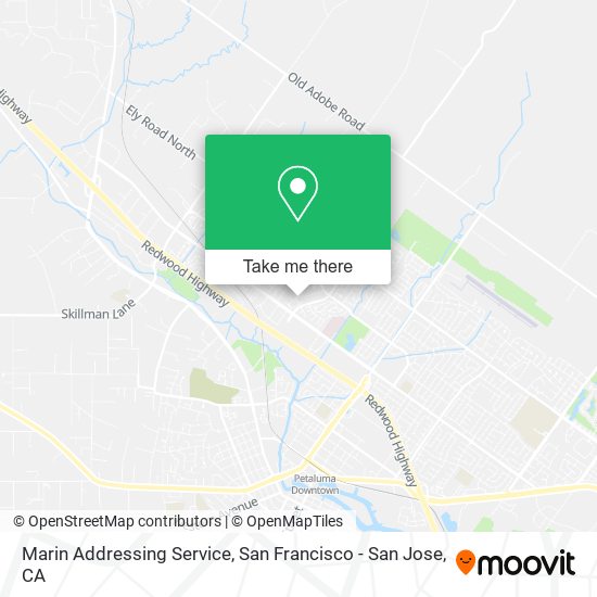 Marin Addressing Service map
