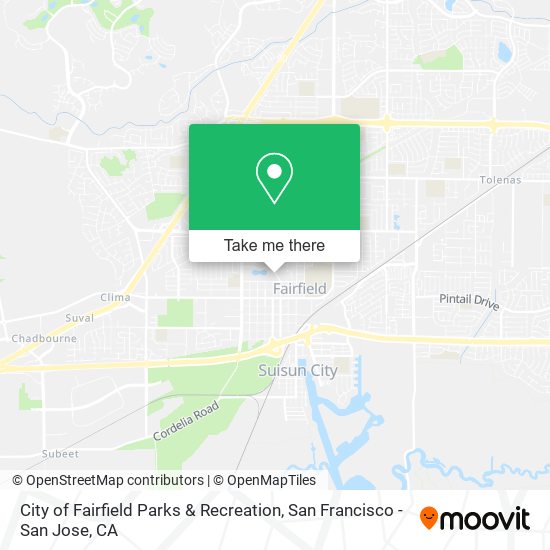 Mapa de City of Fairfield Parks & Recreation