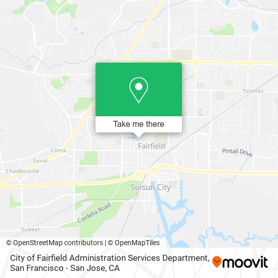 Mapa de City of Fairfield Administration Services Department
