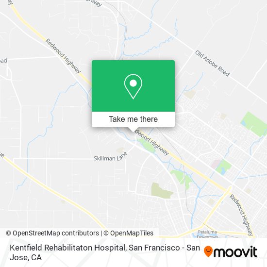 Kentfield Rehabilitaton Hospital map