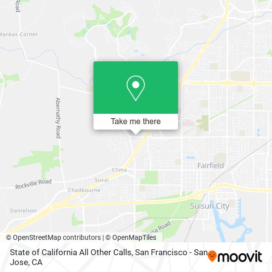 State of California All Other Calls map