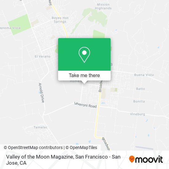 Valley of the Moon Magazine map