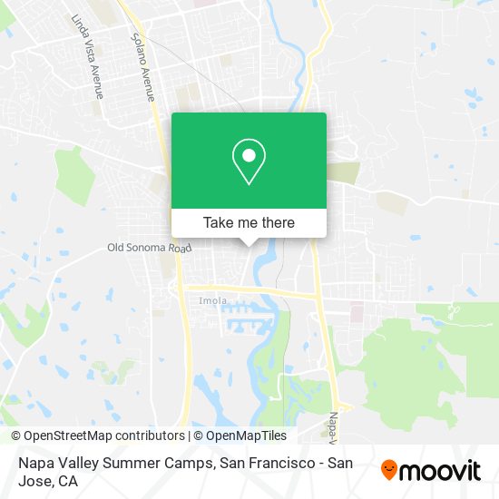 Mapa de Napa Valley Summer Camps