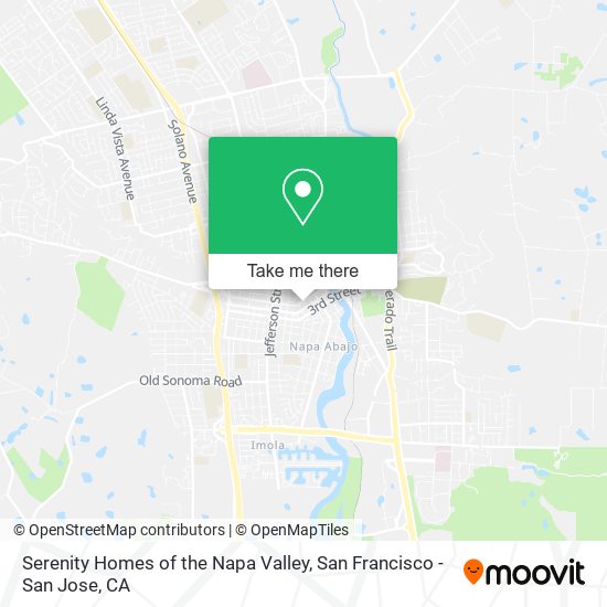 Serenity Homes of the Napa Valley map