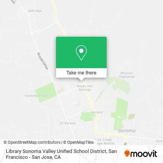 Mapa de Library Sonoma Valley Unified School District