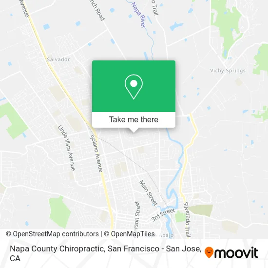 Napa County Chiropractic map
