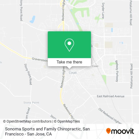 Sonoma Sports and Family Chiropractic map
