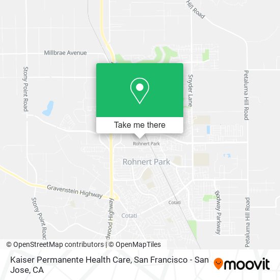 Kaiser Permanente Health Care map