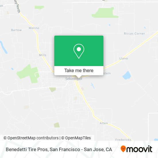 Benedetti Tire Pros map