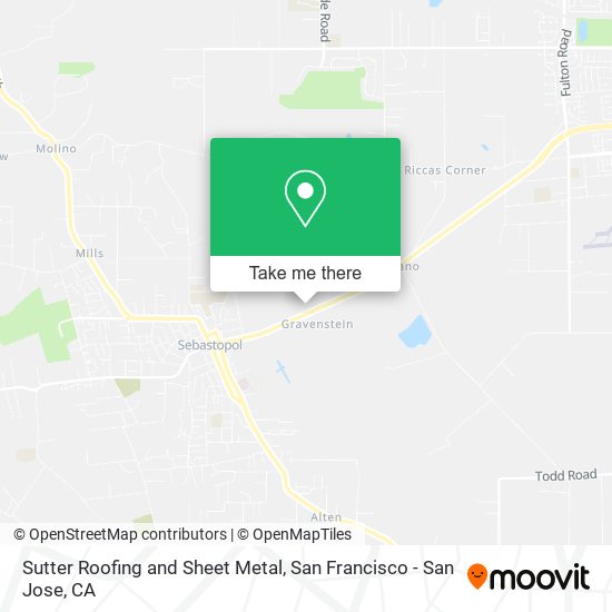 Mapa de Sutter Roofing and Sheet Metal