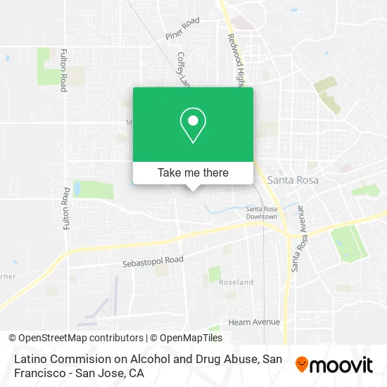 Mapa de Latino Commision on Alcohol and Drug Abuse