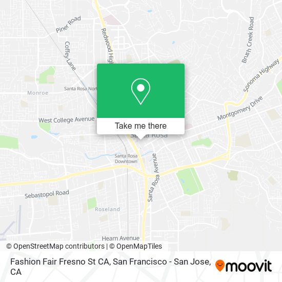 Fashion Fair Fresno St CA map