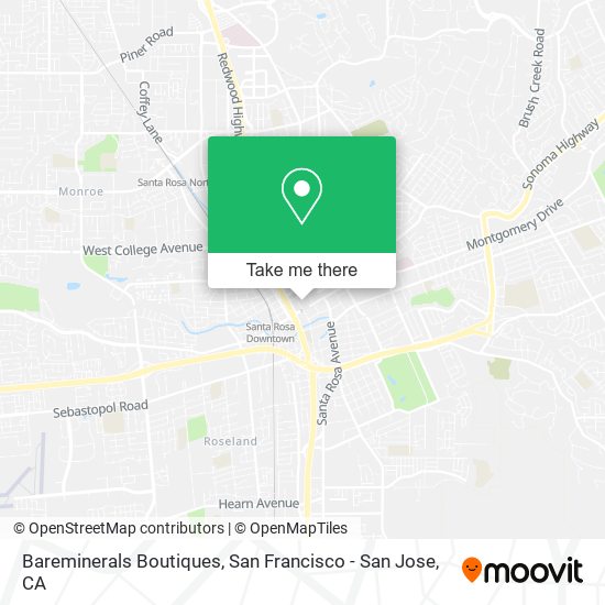 Bareminerals Boutiques map