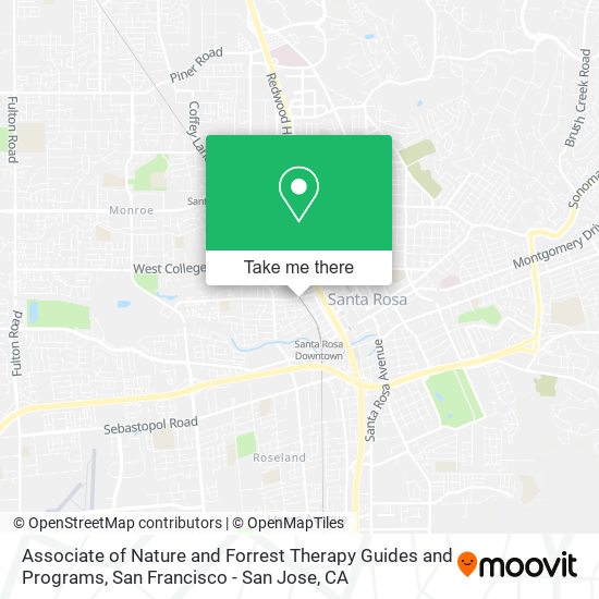 Associate of Nature and Forrest Therapy Guides and Programs map