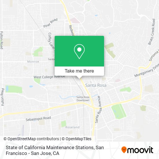 Mapa de State of California Maintenance Stations