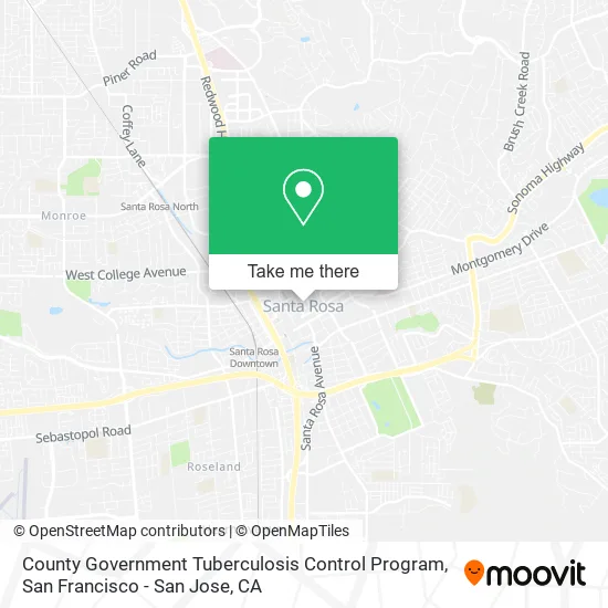 Mapa de County Government Tuberculosis Control Program