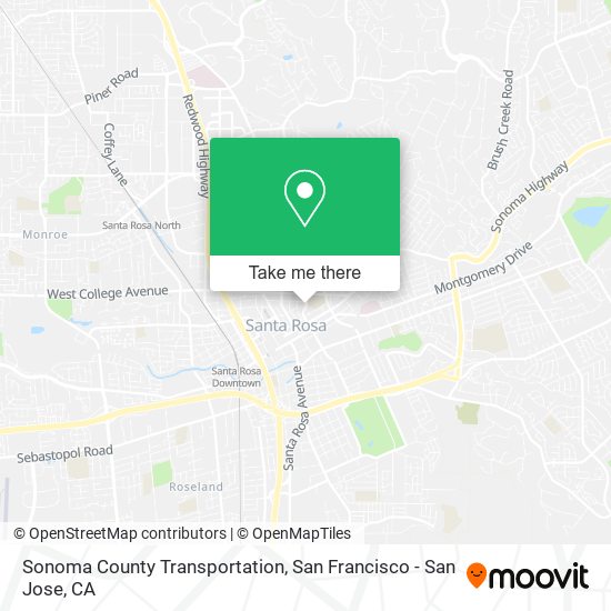 Mapa de Sonoma County Transportation