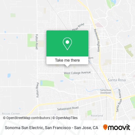 Sonoma Sun Electric map