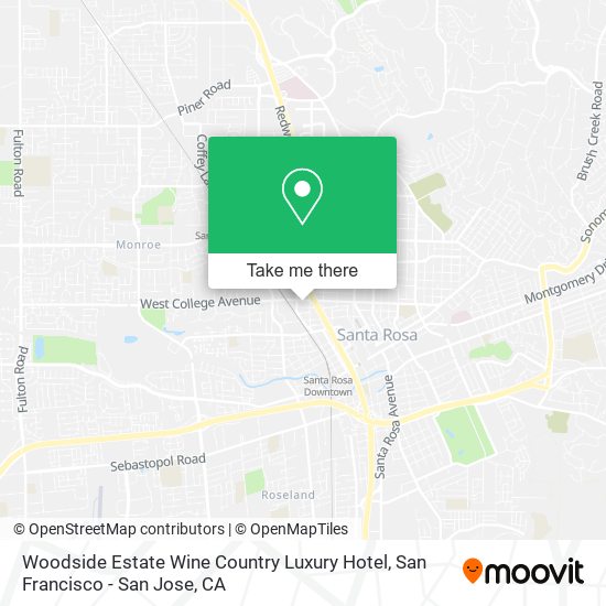 Mapa de Woodside Estate Wine Country Luxury Hotel